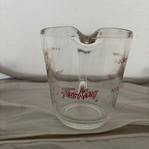 Fire King Anchor Hocking 498 Red Letter 2 Cup Glass Measuring Cup